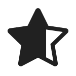 Star Three Quarter SVG Icon